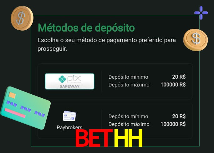 O cassino BetHH oferece uma grande variedade de métodos de pagamento